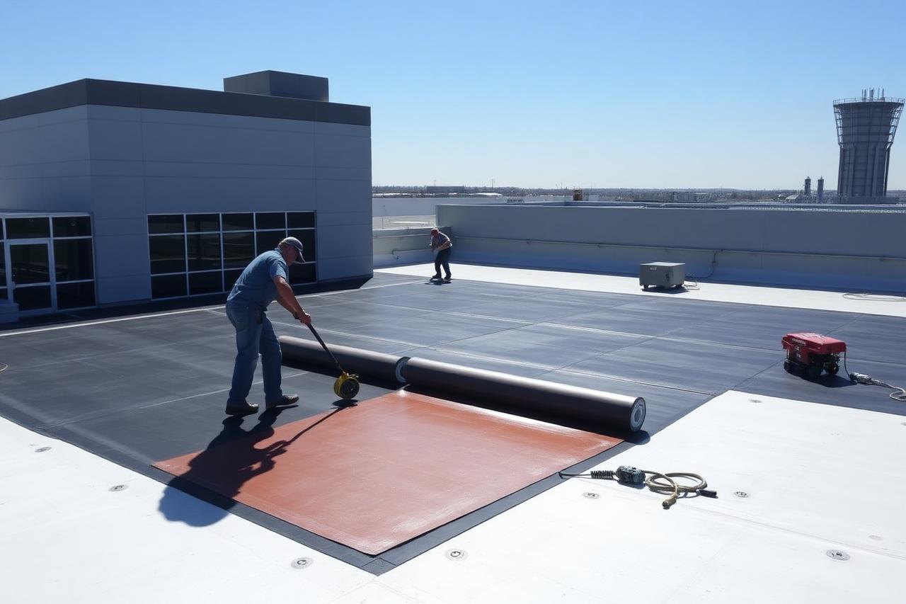 Commercial roof replacement project